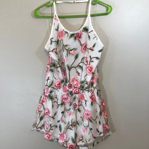 Fashion Nova Embroidered Romper Size M